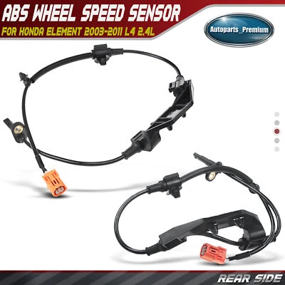 2 件后左右 ABS 车轮速度传感器适用于本田 Element 2003 - 2011 L4 2.4L — 第 1/4 张图片