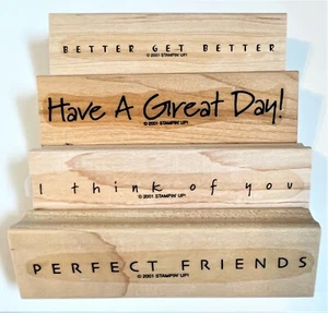 Stampin' Up 2001 (4 Stamps) "Simple Sayings" - Picture 1 of 3