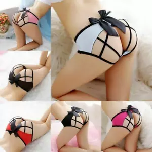 Women Ladies Sexy Naughty Open Butt Panties Crotchless Knickers Thong Underwear - Picture 1 of 19