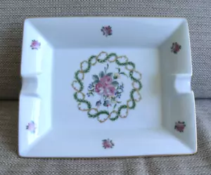 HAVILAND LIMOGES RECTANGULAR FLORAL ASHTRAY / DISH LOUVECIENNES PATTERN VGC - Picture 1 of 14