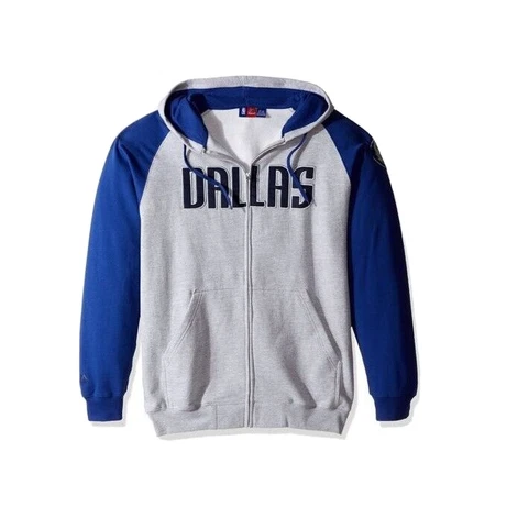 NBA Dallas Mavericks Hooded Full-Zip Jacket Gray Big and Tall 2XLT Cover