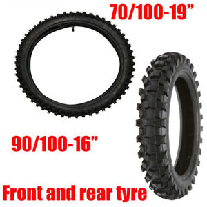 70/100-19 & 90/100-16 Front & Rear Tires Tubes TTR125 CRF150 DRZ125 XR100 KX100