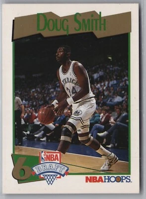 1991-92 Hoops Dallas Mavericks Basketball Card #551 Doug Smith Rookie - Image 1 of 2