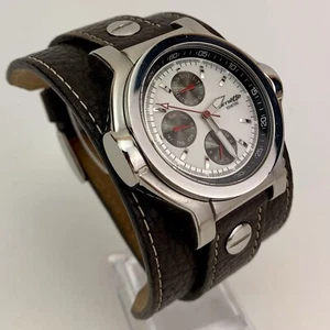 Vintage Arnette Herrenuhr 24H Sub Dial Edelstahl Bund Armband Edelstahl Neu Batt - Bild 1 von 19