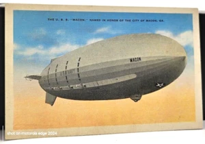 The U.S.Navy Largest Airship ~ The U.S.S. "Macon", ~ zu Ehren der Stadt Macon, GA - Bild 1 von 2