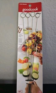 Good Cook • 12-inch Metal Skewers • 4 Count • Reusable • “NEW” - Picture 1 of 4