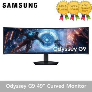 SAMSUNG Odyssey G9 S49FG910 49" Curved Gaming Monitor 144Hz 1ms GtG - Picture 1 of 6