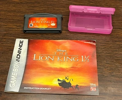 The LION KING 1 1/2 Nintendo Game Boy Advance 2003 Estuche de cartuchos y folleto NUEVO Foto 1 de 4