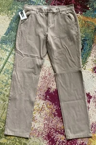 Neu mit Etikett Mugsy Jeans Chinohose Herren Größe 33 x 32 Gürtel Stretch khaki beige K4PNBG - Bild 1 von 13