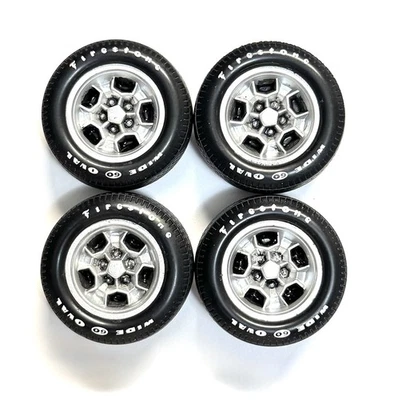 Rally Wheels & Firestone Wide Oval Tires 1/18 Ertl Auto World American Muscle - Image 1 of 4