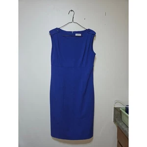 Calvin Klein Cobalt Blue Sleeveless Sheath Dress formalWeddings - Picture 1 of 5