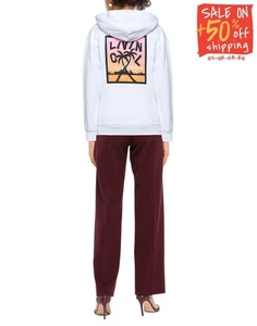 RRP€175 LIVINCOOL Hoodie Size L White Logo Long Sleeves Made in Italy - Picture 1 of 4