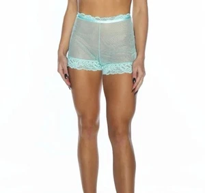 Demery Jayne Teal “Corti” Bloomers High-Waist Women’s Medium Mesh Lingerie NWT! - Picture 1 of 7