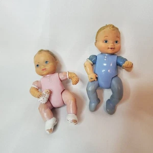 Fisher Price Loving Family Twin Time Dollhouse Girl & Boy Baby Doll Blonde Twins - Photo 1 sur 5