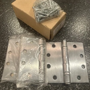 3 Pk Commercial Grade Ball Bearing Door Hinge 4-1/2" Dull Chrome Taymor 25-6172N - Picture 1 of 11