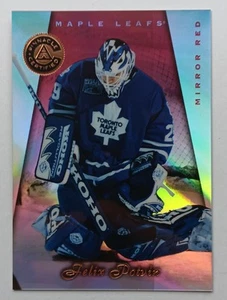 Espejo rojo Felix Potvin 1997-98 certificado Select/90 hojas de arce Toronto - Imagen 1 de 2