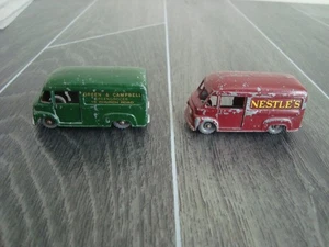 2 Vintage Matchbox MB69 Commer 30CWT Van (grün & Campbell / Nestles ) - Bild 1 von 6
