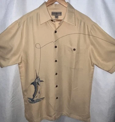Hook & Tackle Limited Edition Men's Medium Embroidered Swordfish Fly Shirt Soft - Image 1 of 4
