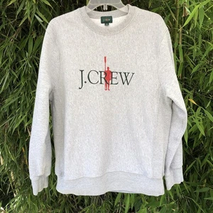 Vintage J Crew Oarsman Sweatshirt Medium M Spellout Pullover Crewneck VTG - Picture 1 of 7