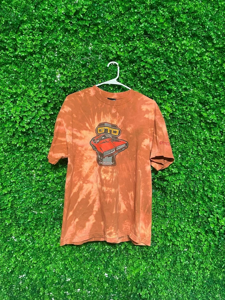Camiseta Pontiac GTO vintage lavado ácido, adulto hombre grande, ropa rediseñada, hecha Foto 1 de 2