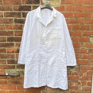 Vintage French Workwear Laborkittel 50" Le Pigeon Voyageur Chore Mantel 60er 70er  - Bild 1 von 15