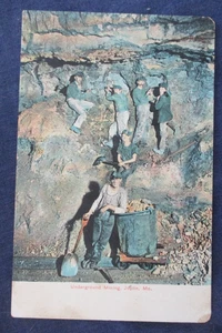 1900s Joplin Missouri Miners at Work Underground Mine Postcard - Picture 1 of 2
