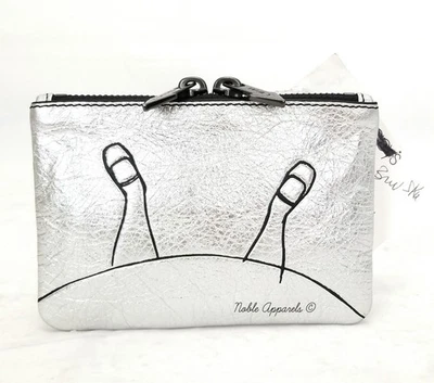 MARC JACOBS Limited Edition Disney Alice Small Zip Pouch Metallic Leather Wallet - Image 1 of 4