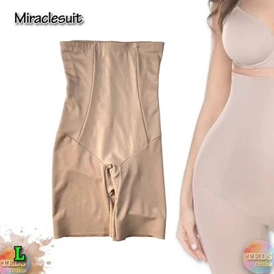 NWOT Miraclesuit Women's L Extra Firm High Waist Thigh Slimmer 2709 Nude - Image 1 of 4