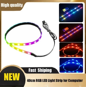 Magnetic Suction RGB Light Strip 40cm Flexible LED Backlight Strip Lights ARGB - Afbeelding 1 van 16