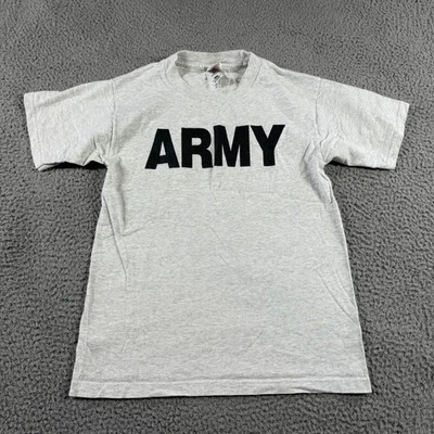 Camiseta gris Fruit of the Loom niños manga corta estampado militar talla 14/16 Foto 1 de 4