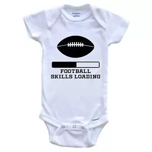 Football Skills Loading Funny Sports Humor One Piece Baby Bodysuit - Picture 1 of 2