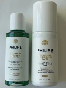 Philip B. Peppermint Avocado Shampoo 2 fl oz & Conditioner 2.5 fl oz FreeShip - Picture 1 of 8