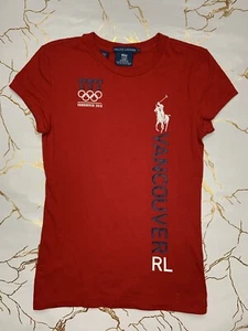 Ralph Lauren Damen USA Olympia USA Team Vancouver 2010 rotes T-Shirt Größe Small - Bild 1 von 7