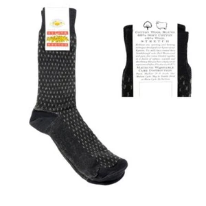 NEW JOHN BROWN Golden Wattle Dress Socks Wool Cotton Blend Sz. 6-10.5 Australia - Bild 1 von 2
