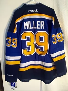 REEBOK NHL PREMIER NHL JERSEY ST. LOUIS BLUES RYAN MILLER BLUE MEN'S SIZE S - Picture 1 of 2
