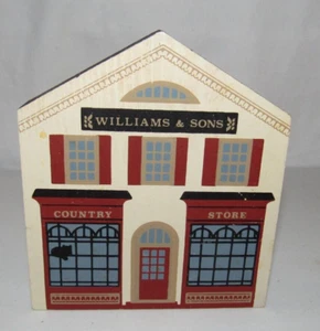 THE CAT'S MEOW WILLIAMS & SONS COUNTRY STORE WOOD VILLAGE BUILDING FIGURINE 1988 - Picture 1 of 4