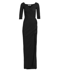 NEW Chiara Boni Florien Ruched Gown in Black - size 52 #DD319 - Picture 1 of 10