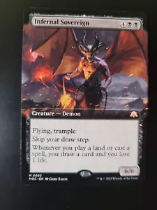 Infernal Sovereign Extended Art 83 MTG Commander March of the Machine MOC NM - Bild 1 von 2
