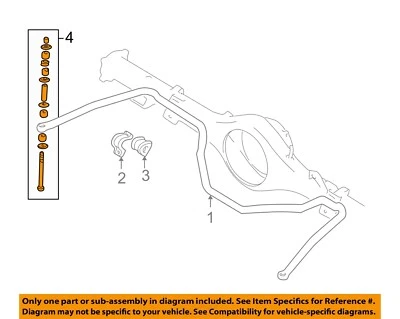 MITSUBISHI OEM 97-99 Montero Sport Stabilizer Sway Bar-Rear-Link MR344624 - Image 1 of 2