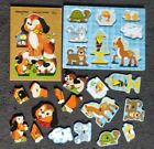 Lot of Fisher Price Melissa & Doug Pets Puppies Wooden Tray Puzzle Complete Pegs