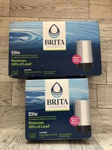 Lot of 2 Boxes BRITA Elite Replacement Faucet Filters - CHROME - 5 Filters - Picture 1 of 10