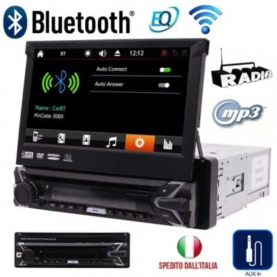 Autoradio 1 Din 7 Pollici Schermo Touch Auto Bluetooth Universale - Immagine 1 di 4