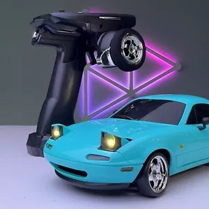 1:18 Mini RC Drift Car Mazda MX-5 Miata 2.4G RWD con luci LED giroscopio ESP - Foto 1 di 5