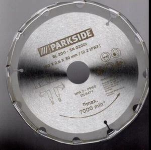 Hoja de sierra circular 190mm x con 12 dientes para madera Nueva - Imagen 1 de 1