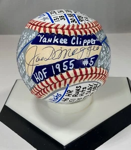 Joe DiMaggio Signed OAL VCBC SuperStats Baseball, Hand Painted, HOF, JSA LOA - Picture 1 of 11