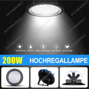 200W LED Hallenbeleuchtung Industrielampe UFO Hallen Strahler Superhell High Bay - Bild 1 von 11