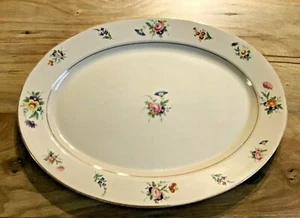 PLATO OVALADO GRANDE VINTAGE SELMA ANTIGUO MARFIL SIRACUSA CHINA 16" POR 12" - Imagen 1 de 4