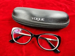 Vogue Eyeglasses Frames VO 2809 W827 Cat Eye Black Clear Silver 50-17-135 W/Case - Picture 1 of 20