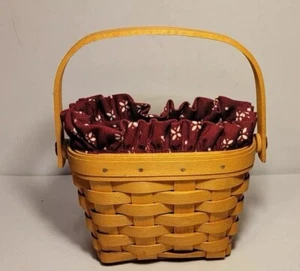 Longaberger 1997 Horizon of Hope Cancer Society Basket & Liner Protector      12 - Picture 1 of 6