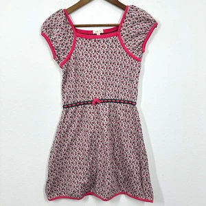 Matilda Jane Girls Size 10 Adorable Pink Green Floral Dress Cap Sleeve Casual - Picture 1 of 8